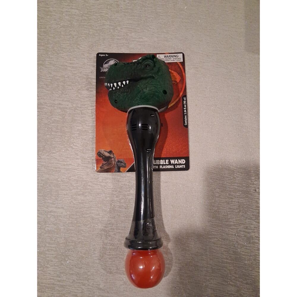 Universal Studios Jurassic World T.Rex Bubble Wand with Flashing Lights